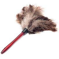 Anti-Static Ostrich Feather Fur Brush Duster Dust Cleaning Tool Wooden Handle Feather Duster
