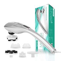 VOYOR Back Massager Handheld Electric Massagers for Neck and Back Shoulder Full Body Deep Tissue Percussion Massage, with 5 Adjustable Strength Levels and 5 Multi-Functional Heads