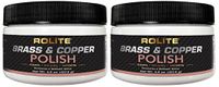Rolite Brass & Copper Polish (4.5oz) Instant Polishing & Tarnish Removal on Railings, Elevators, Fixtures, Hotels, Cruise Ships, Buildings 2 Pack
