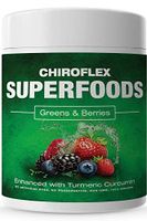 Chiroflex Green Superfood Powder Supplement - Green Juice Cleanse - Daily Serving of Fruits and Vegetables - Turmeric Curcumin - Spirulena - Chlorella Powder - 7.4 oz