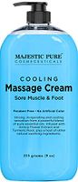 MAJESTIC PURE Cooling Foot and Muscle Massage Cream - for Sore Muscle, Body & Foot, Sports Massage - Advanced Formula with Soothing & Calming Essential Oils - 9 fl oz