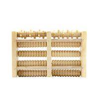 Miseku Dual Foot Massager Roller,Portable Household Wooden Rolling Wheel Foot Massager for Relieve Plantar Fasciitis,Stress,Heel,Arch Pain