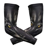 ZZKKO Wolf Cooling Arm Sleeves Cover Uv Sun Protection for Men Women Running Golf Cycling Arm Warmer Sleeves 1 Pair