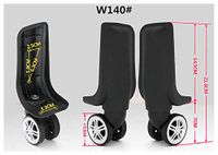 Ownstyle One Pair Spinner Wheels Replacement Luggage Wheels Universal Wheel Supply Repair Suitcase Universal Wheels (W140)