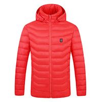 Sweetichic Men Women USB Electric Heating Vest, Heated Hooded Coat Tops Outwear, Therapy Winter Jacket Back Pain Relief Heat Massage Pad for Winter Skiing Hiking Motorcycle Travel Fishing Golf
