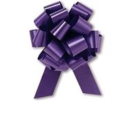 PMU Pull String Bows 5 Inch 20 Loops Purple Pkg/3