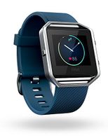 Fitbit Blaze Smart Fitness Watch, Blue, Silver, Large (6.7 - 8.1 inch) (US Version)