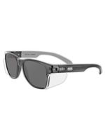 MAGID Y50BKAFGY Iconic Y50 Design Series Safety Glasses with Side Shields | ANSI Z87+ Performance, Scratch & Fog Resistant, Comfortable & Stylish, Cloth Case Included, Grey Lens (1 Pair)