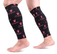 KEAKIA Princess Crown Calf Compression Sleeves Shin Splint Support Leg Protectors Calf Pain Relief for Running, Cycling, Travel, Sports for Men Women (1 Pair)
