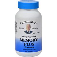 Dr. Christophers Original Formulas Memory Plus Formula - 450 mg -100 Vegetarian Caps (Pack of 2)