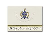 Signature Announcements Hilltop Senior High School (Chula Vista, CA) Graduation Announcements, Presidential style, Basic package of 25 with Gold & Blue Metallic Foil seal