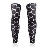 Compression Knee Sleeves Leg Socks Support for Running, Basketball & Court Sports- Helps Improve Circulation, Soothes Muscles and Wicks Away Moisture (1 Pair) (Black1, XXL)