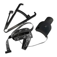 ROSENICE Body Fat Tester Calipers Waist Arms Fat Measuring Tape with Fat Charts(Black)