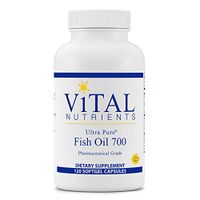 Vital Nutrients - Ultra Pure Fish Oil 700 (Pharmaceutical Grade) - Hi-Potency Wild Caught Deep Sea Fish Oil, Cardiovascular Support with EPA and DHA - 120 Softgels per Bottle