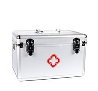 YJXJJD Home Hospital Medicine First Aid Kit Emergency Family Car Storage Box Portable Medical Treatment Special Size Aluminum Alloy