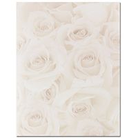 80 Blush Roses Letterhead Sheeets