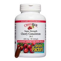 CherryRich by Natural Factors, Super Strength Cherry Concentrate, Antioxidant Support for Healthy Joints and Uric Acid Metabolism, 90 softgels (90 servings)