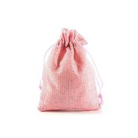 HDHAO 20 pcs Drawstring Gift Bags, Ideal Storage Bags, Storage of Jewelry, Cosmetics, Gifts, Candy, Coins, Plant Seeds, Spices, etc. 10 Colors (Pink)