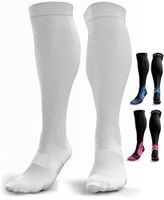 Compression Socks for Men & Women (20-30 mmHg) - Anti DVT Stockings - Varicose Veins - Running - Nurses - Shin Splints Calf Pressure Support - Pregnancy - Flight Travel - L/XL