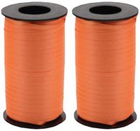 2-Pack - Berwick Splendorette Crimped Curling Ribbon, 3/16-Inch Wide by 500-Yard Spools, Orange