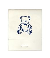 50 White Imprinted Bear Matches Matchbooks Wedding, Anniversary, Birthday, Party, Your Choice of Color of Print