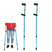 Adjustable Aluminum Cane, Forearm Elbow Underarm Crutches, Telescopic Folding Cane, (45" - 33") (2)