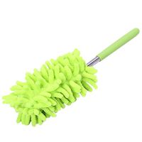 Telescoping Microfibre Duster Extendable Cleaning Home Car Cleaner Dust Handle Tool Hand Duster (Green, 63CM)