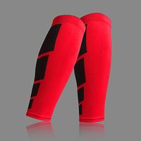 DKY Calf Compression Sleeve - Leg Compression Socks for Shin Splint, Calf Pain Relief for Men and Women - 1 Pair Red(M/L)