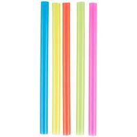 BWS 8 1/2" Colossal Neon Unwrapped Straw, Case of 4000
