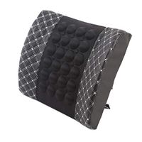 Grebest Electric Massage Cushion Car Seats Accessoires Car Electric Massage Cushion Vehicle Seat Back Waist Support Lumbar Pad Massager - Black + White