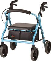 NOVA Zoom Rollator Walker with 18” Seat Height, Sky Blue