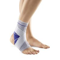 Bauerfeind - MalleoTrain S Open Heel - Ankle Support - Heel Cut Out for Maximum Ankle Stability - Right Foot - Size 2 - Color Titanium