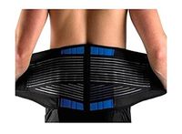 KL Happiness Deluxe Neoprene Double Pull Lumbar Lower Back Support Brace Exercise Belt (L:80-100cm (32–39”)) We Have All Size S - 6XL