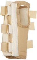 Rolyan Regular Length Enlarged Thumb Hole D-Ring Wrist Braces, Left, Extra-Small, Fixed Position Stabilizer Brace with Secure Closure for Immobilization, for Arthritis, Tendonitis, Carpal Tunnel