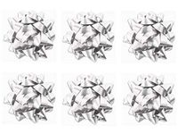 PMU Star Gift Bows 6 Inch White (6/Pkg) Pkg/1