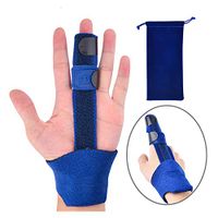 LMEIL Trigger Finger Splint - Medical Grade Adjustable Aluminium Finger Straighter for Bent Mallet or Arthritic Finger Joints, Injuries, Arthritis, Trigger Finger