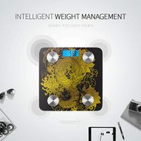 LYAOE Bluetooth Body Fat Scale Gold Dragon Tattoo On Black Smart Wireless Scale with LCD Display Measuring Body Weight Bmi and Health Digital Scale