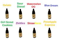 8 Pack of 15ml Bottles Terpene Infused Liquidizer 99% Pure Colorado Terpenes Strain Profiles