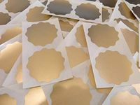 Minilabel 51mm Wavy Edge , Certificate Wafer Company Seal Labels , Stickers For Embossing , Awards & Rewards Matt Gold