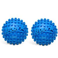 Body Star Textured Self Massage Balls (Blue 2-Pack) | Trigger Point Release Balls, Stress Reflexology Balls