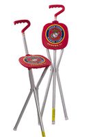 US Marine Walking Stick and Seat Combination - Made in USA - Authentic USMC