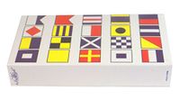The Joy of Light Designer Matches Nautical Signal Flags Embossed 4" Collectible Matchbox