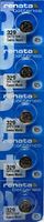 5 PACK Renata 329 Watch Batteries