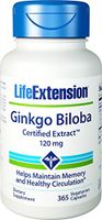 Ginkgo Biloba Certified Extract, 120 mg, 365 Caps by Life Extension (Pack of 5)