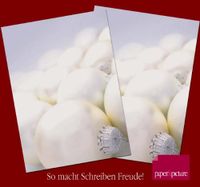 Silver christmas Balls fantastic stationery set containing sheets and matching envelopes