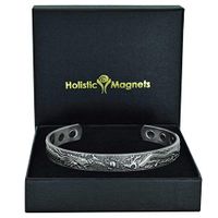 Holistic Magnets Copper Bracelet Men Women (Tarnish-Free) Healing Bangle Natural Therapy Arthritis Bracelet Stylish and Therapeutic Gift Boxed (PDP)-Phoenix and Dragon (M: Wrist 6.5-7.6 inch)