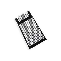 Acupressure Mat Massage Relaxation Device Shakti Mat Chinese Acupuncture Mat Spike Mat with Pillow,Black
