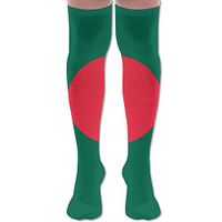 MASDUIH Flag Of Bangladesh Dresses Knee Thighs Stockings Running Thighs Socks.