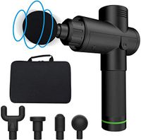 Massage Gun Muscle Massager Deep Tissue Percussion Portable Handheld Electric Body Massager Featuring Quiet Glide Technology- Includes 4 Massage Heads