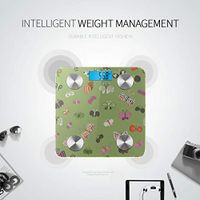 Bluetooth Electric Scales for Weight Beautiful Cartoon Painting Butterfly Body Composition Analyzer Body Fat Composition Monitor Analyzer with Smartphone App for Body Management-396 Lbs